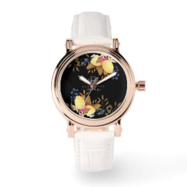 Lemon Chic Monogram Black Armbandsur