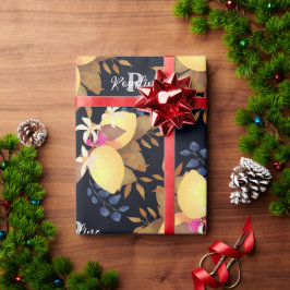 Lemon Chic Monogram Black Presentpapper