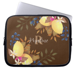 Lemon Chic Monogram Brown Electronics Bag Laptop Fodral