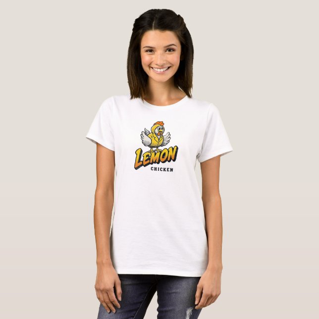 Lemon Chicken - Roligt Food Design T Shirt (Hel framsida)