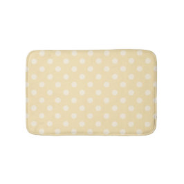 Lemon Chiffon gult polka dots badrum matta