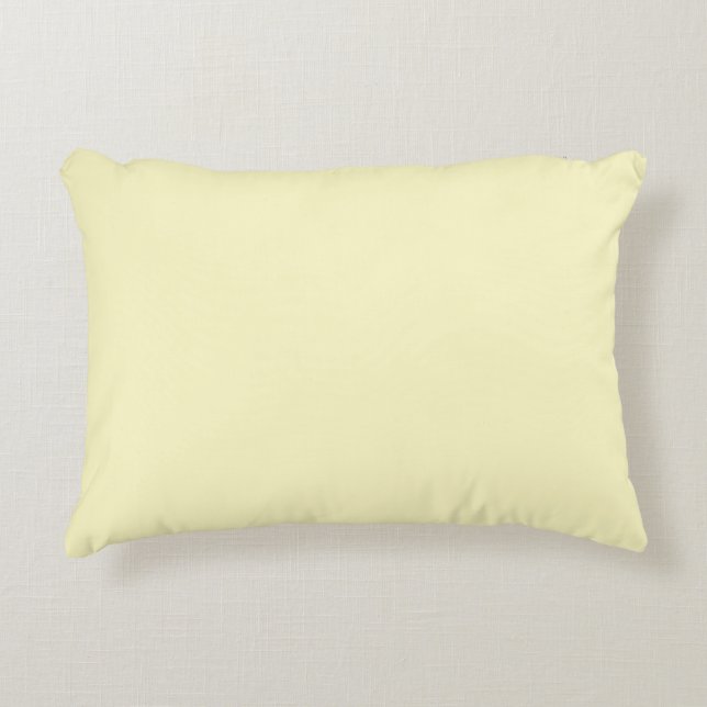 Lemon Chiffon Solid Färg Prydnadskudde (Framsidan)