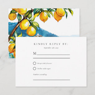 Lemon Citrus Amalfi Kusten Bröllop OSA Kort