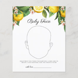 Lemon Citrus Baby Shower baby Ansikte