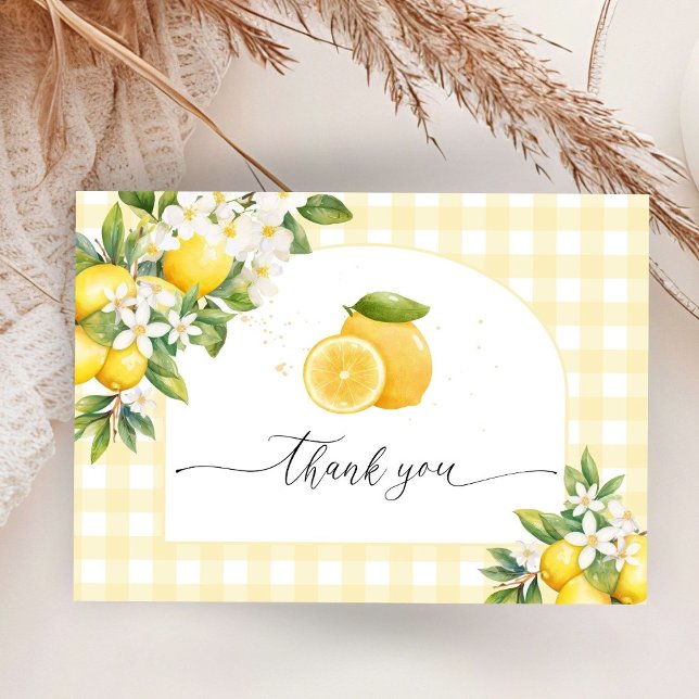 Lemon Citrus Baby Shower Gul  Tilläggskort (Skapare uppladdad)