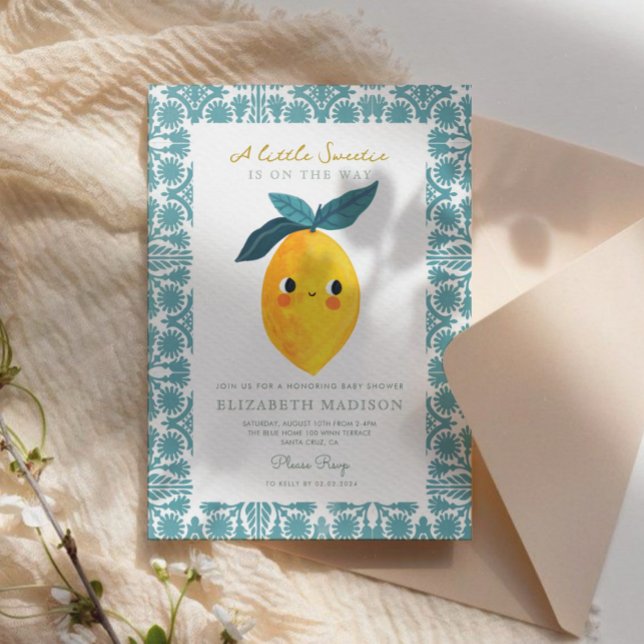 Lemon Citrus Baby Shower Inbjudningar (Skapare uppladdad)