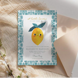 Lemon Citrus Baby Shower Inbjudningar