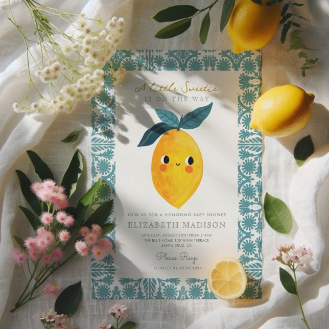 Lemon Citrus Baby Shower Inbjudningar (Skapare uppladdad)