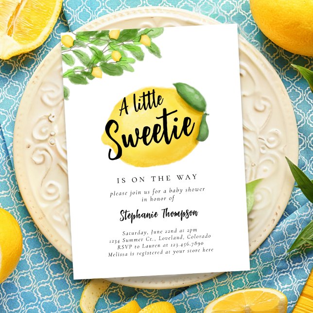 Lemon Citrus Baby Shower Inbjudningar (Skapare uppladdad)