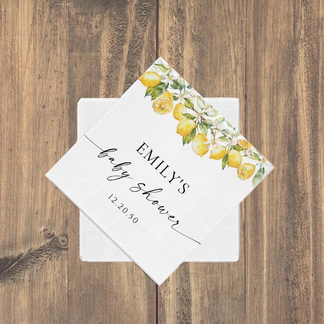 Lemon Citrus Baby Shower Pappersservett (Skapare uppladdad)