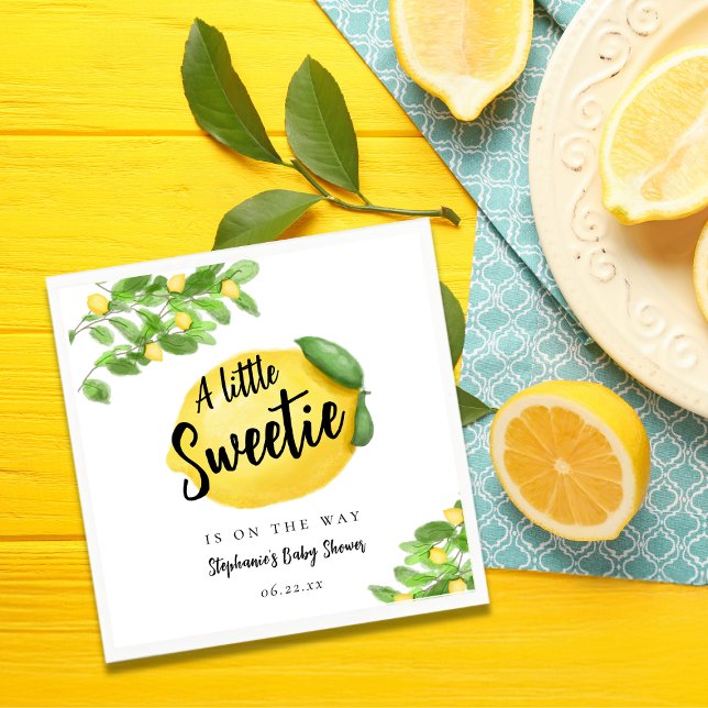 Lemon Citrus Baby Shower Pappersservett (Skapare uppladdad)