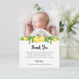 Lemon Citrus Baby Shower Photo Tack Kort