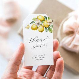 Lemon Citrus Baby Shower Tack Gift-Märkre Presentetikett