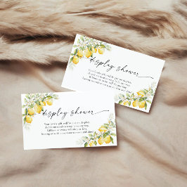 Lemon Citrus Baby Shower Visning Card Tilläggskort