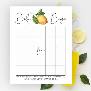 Lemon citrus babydusch Bingo-spel