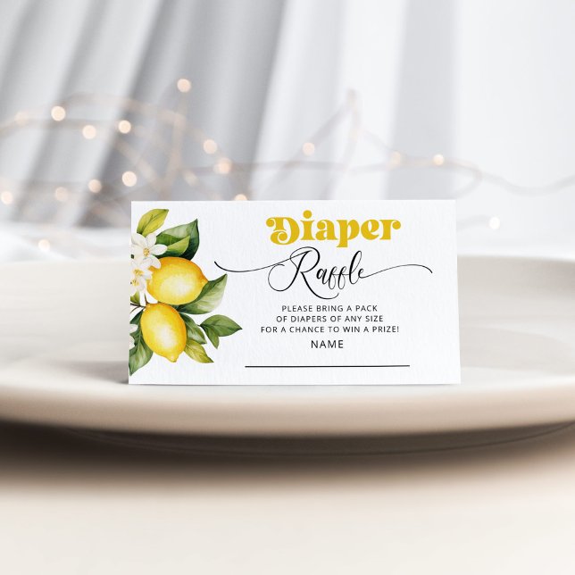 Lemon citrus babyduschskålning i biljett tilläggskort (Skapare uppladdad)