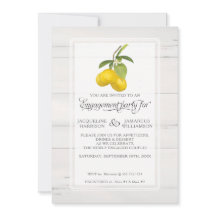 Lemon Citrus Blommigt Grått Gult  Foliage Förlovni