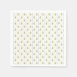 Lemon Citrus Blue & Gult Amalfi Mediterranean Pappersservett