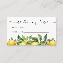 Lemon Citrus Bridal Shower how many kisses Tilläggskort