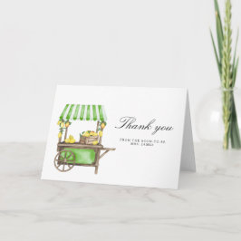 Lemon Citrus - bridal shower thank you card Kort