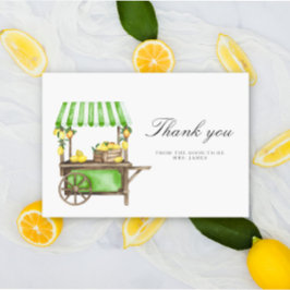 Lemon Citrus - bridal shower thank you card Kort
