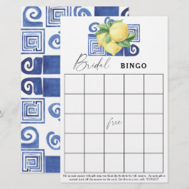 Lemon Citrus - Bröllopsspel bingo spel