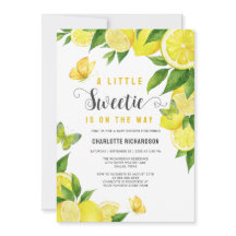 Lemon Citrus Butterfly Baby Shower