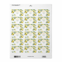 Lemon citrus födelsedagspresent Returadressetikett Adressetikett