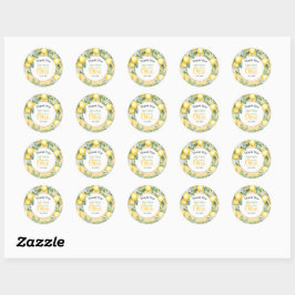 Lemon citrus födelsedagspresent Stickers Runt Klistermärke