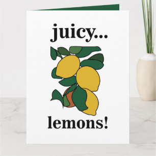Lemon Citrus Frukt Sommar Födelsedag Kort