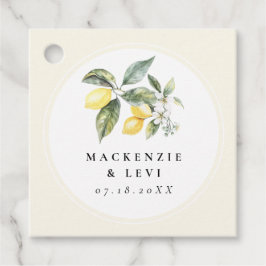Lemon Citrus Garden WedElegant Gåvor Etiketter