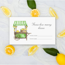 Lemon citrus - guess how many kisses bridal game tilläggskort