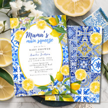 Lemon Citrus Mamma Main Squeeze Baby Shower