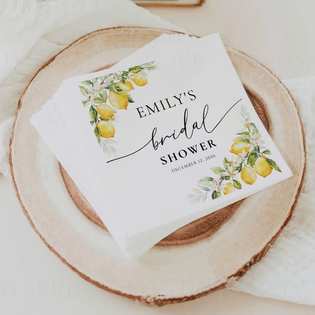 Lemon Citrus Möhippa Napkin Pappersservett (Skapare uppladdad)