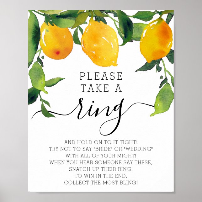 Lemon Citrus Möhippa Ring Game Poster (Framsidan)