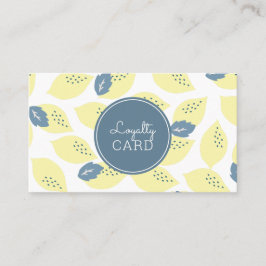 Lemon Citrus Mönster Cute Gult Loyalty Card Visitkort