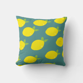 Lemon Citrus Mönster Pillow Kudde