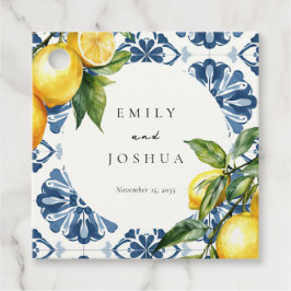 Lemon Citrus Positano Italiano Bröllop Gåvor Etiketter