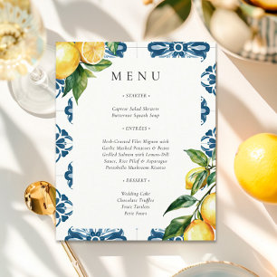 Lemon Citrus Positano Italiano Bröllop Menu