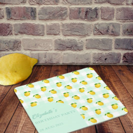 Lemon Citrus Sommar Födelsedag Underlägg Papper Kvadrat