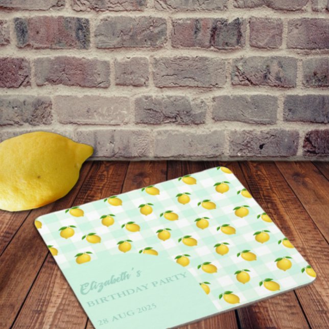 Lemon Citrus Sommar Födelsedag Underlägg Papper Kvadrat (Skapare uppladdad)