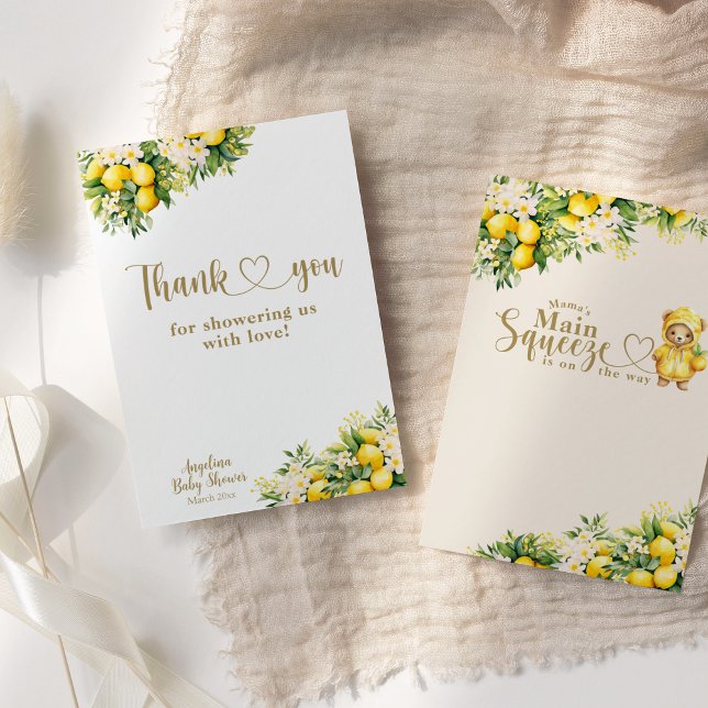 Lemon Citrus Sommarneutrala babyskor Tack Kort (Skapare uppladdad)