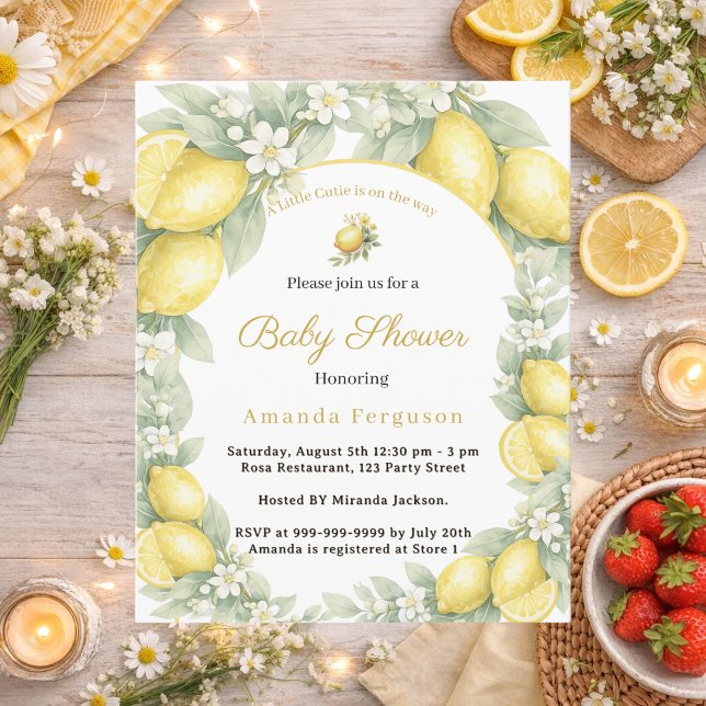 Lemon citrus sötis Baby Shower-inbjudan (Skapare uppladdad)