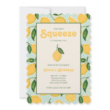 Lemon Citrus Squeeze Sommardag Inbjudan