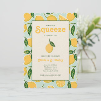 Lemon Citrus Squeeze Sommardag Inbjudan