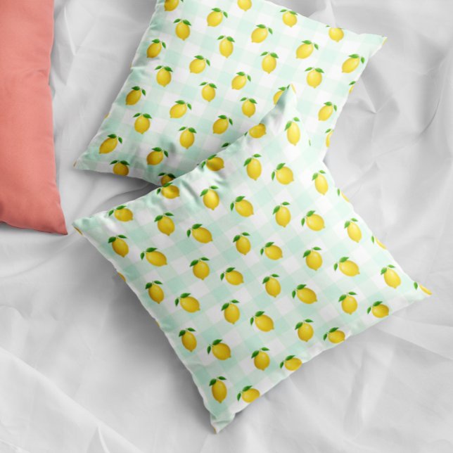 Lemon Citrus Summer Birthday Kudde (Skapare uppladdad)