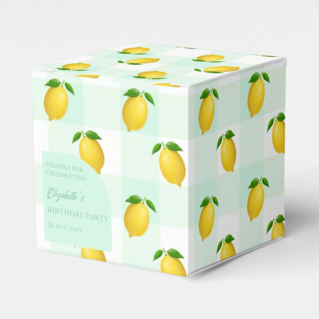 Lemon Citrus Summer Birthday Presentaskar (Framsidan Sidan)