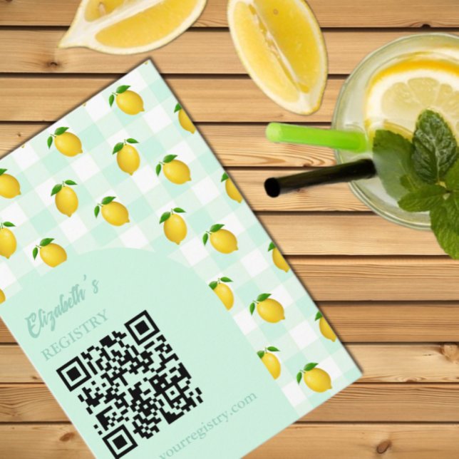 Lemon Citrus Summer Birthday Registry Tilläggskort (Skapare uppladdad)
