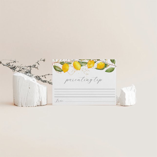 Lemon Citrus Summer Parlacing Tip Baby Shower Tilläggskort (Skapare uppladdad)