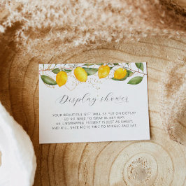 Lemon Citrus Summer Visning Shower Möhippa Tilläggskort